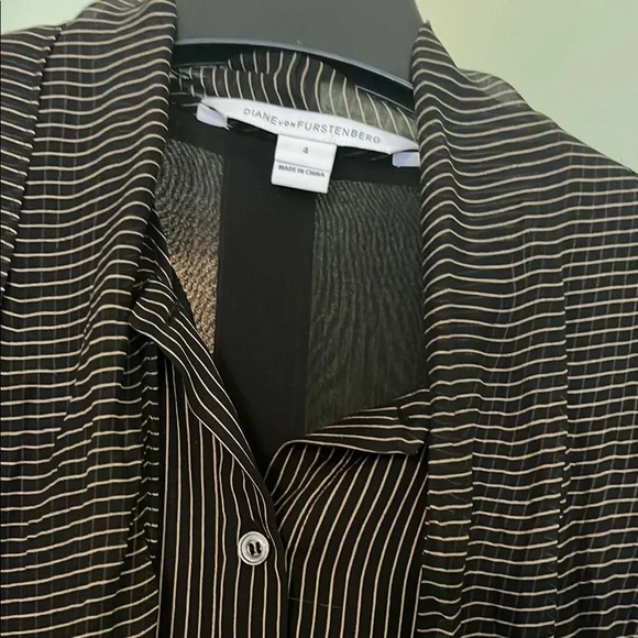 Diane von Furstenberg Black Striped Dress - Picture 2 of 2